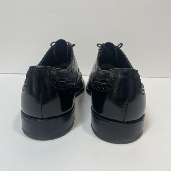 FLORSHEIM Black Lexington Oxford Wingtip Dress Shoe Men's Size 10 1/2 D 76403 - Picture 5 of 12